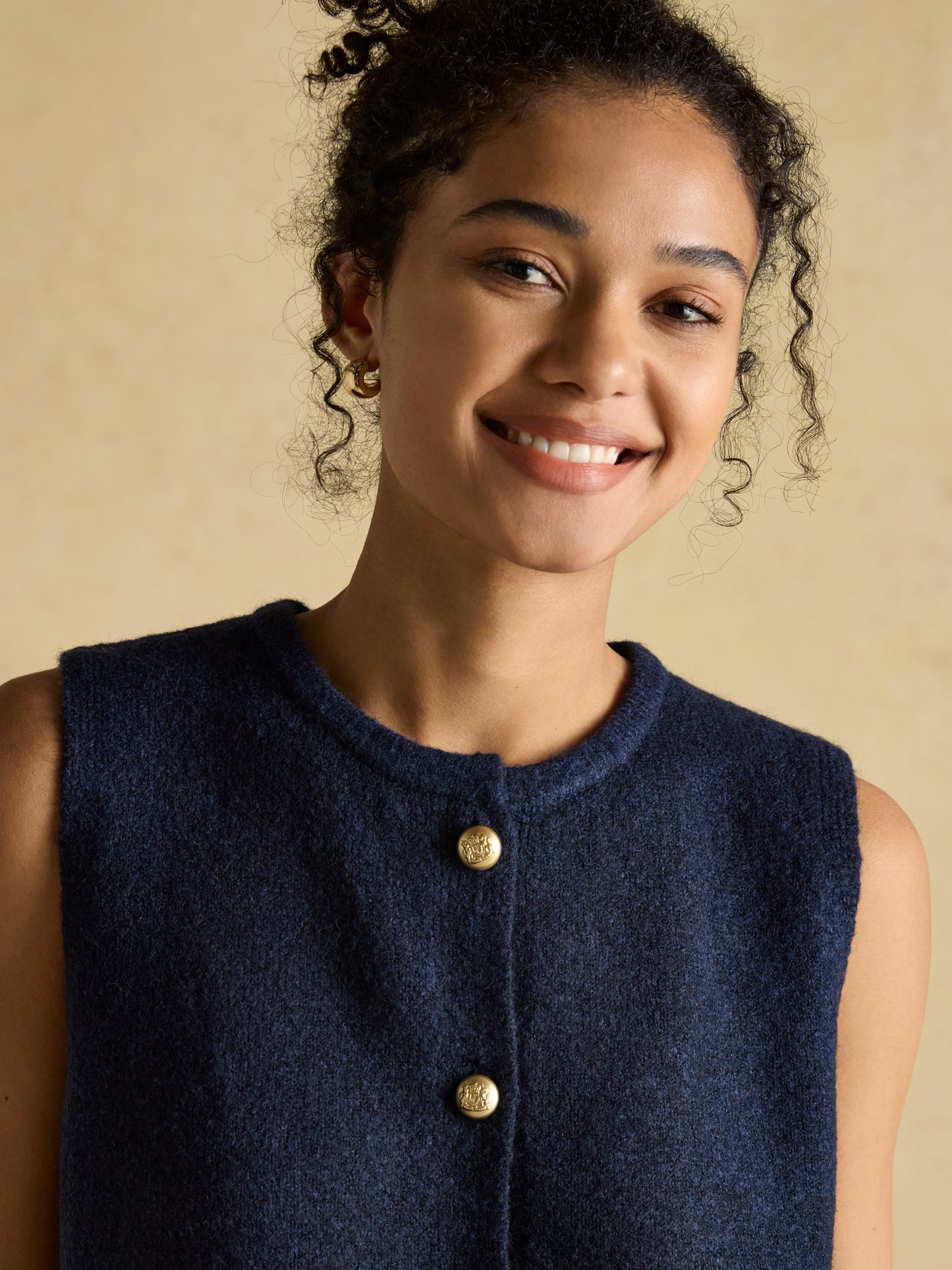 Joules Holly Button Through Knitted Vest