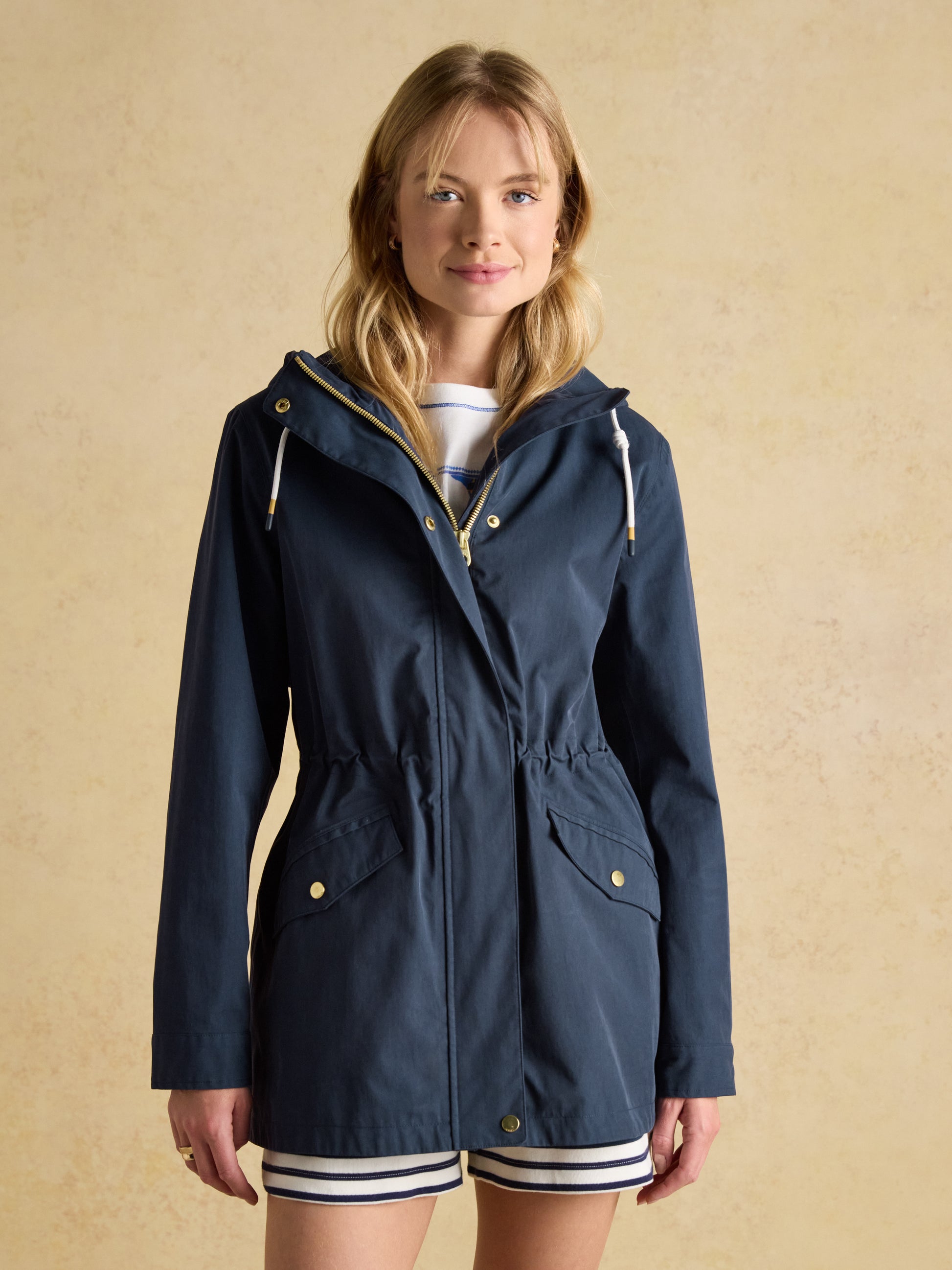 Joules Portwell Waterproof Raincoat with Hood - Main Image