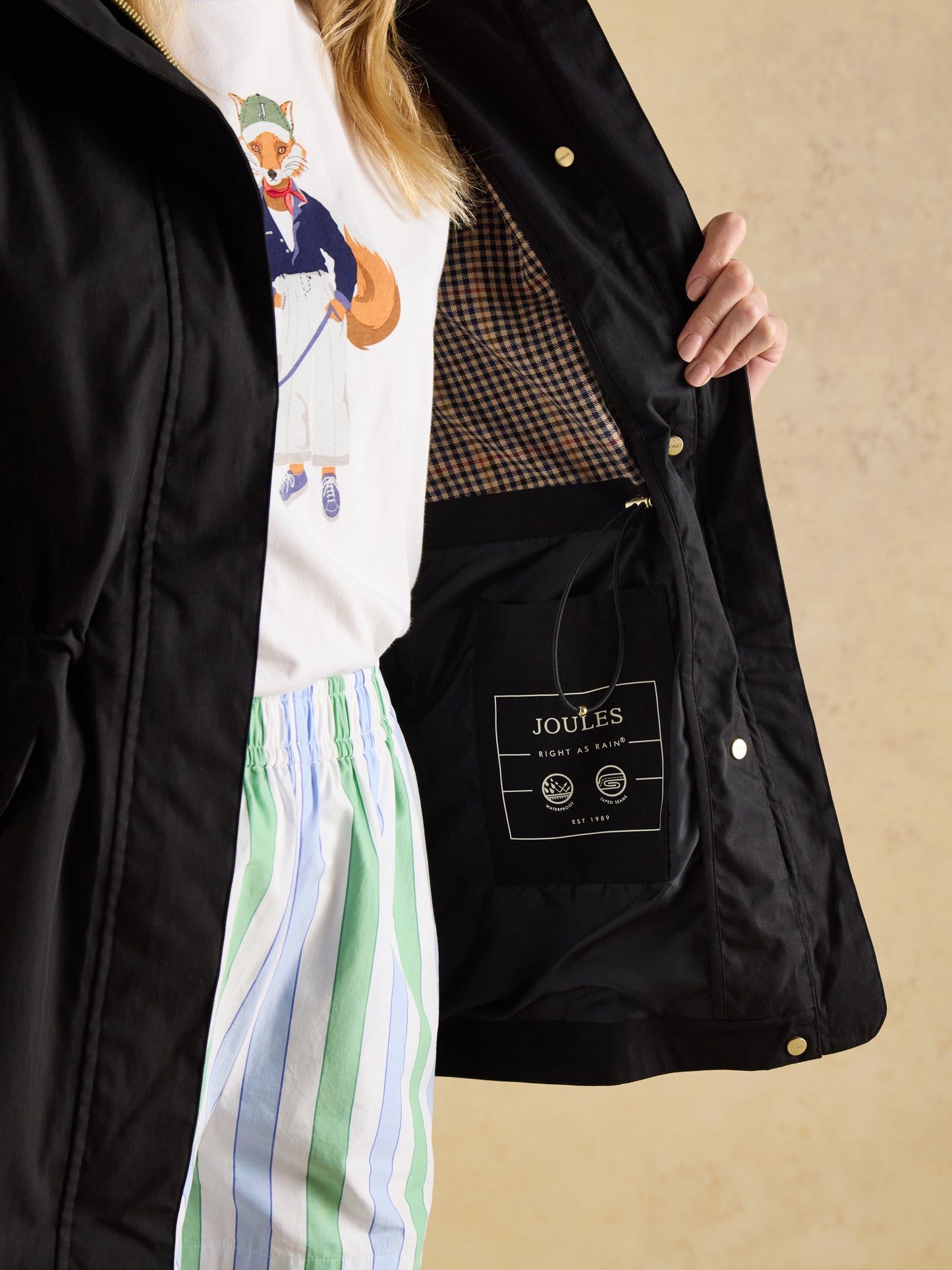 Joules Portwell Waterproof Raincoat with Hood