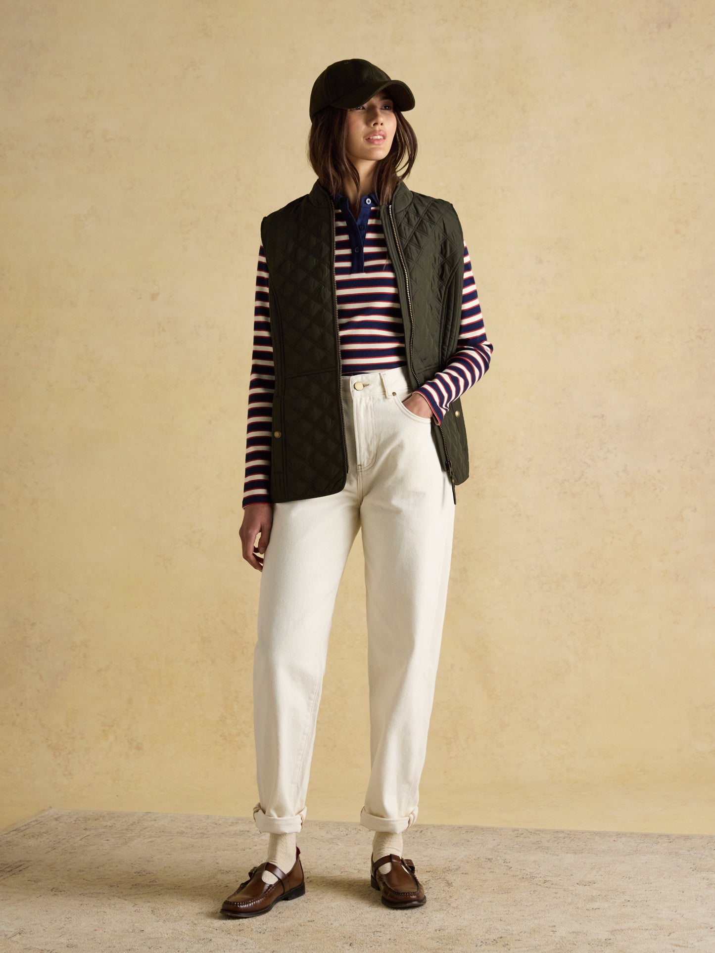 Joules Minx Showerproof Diamond Quilted Gilet