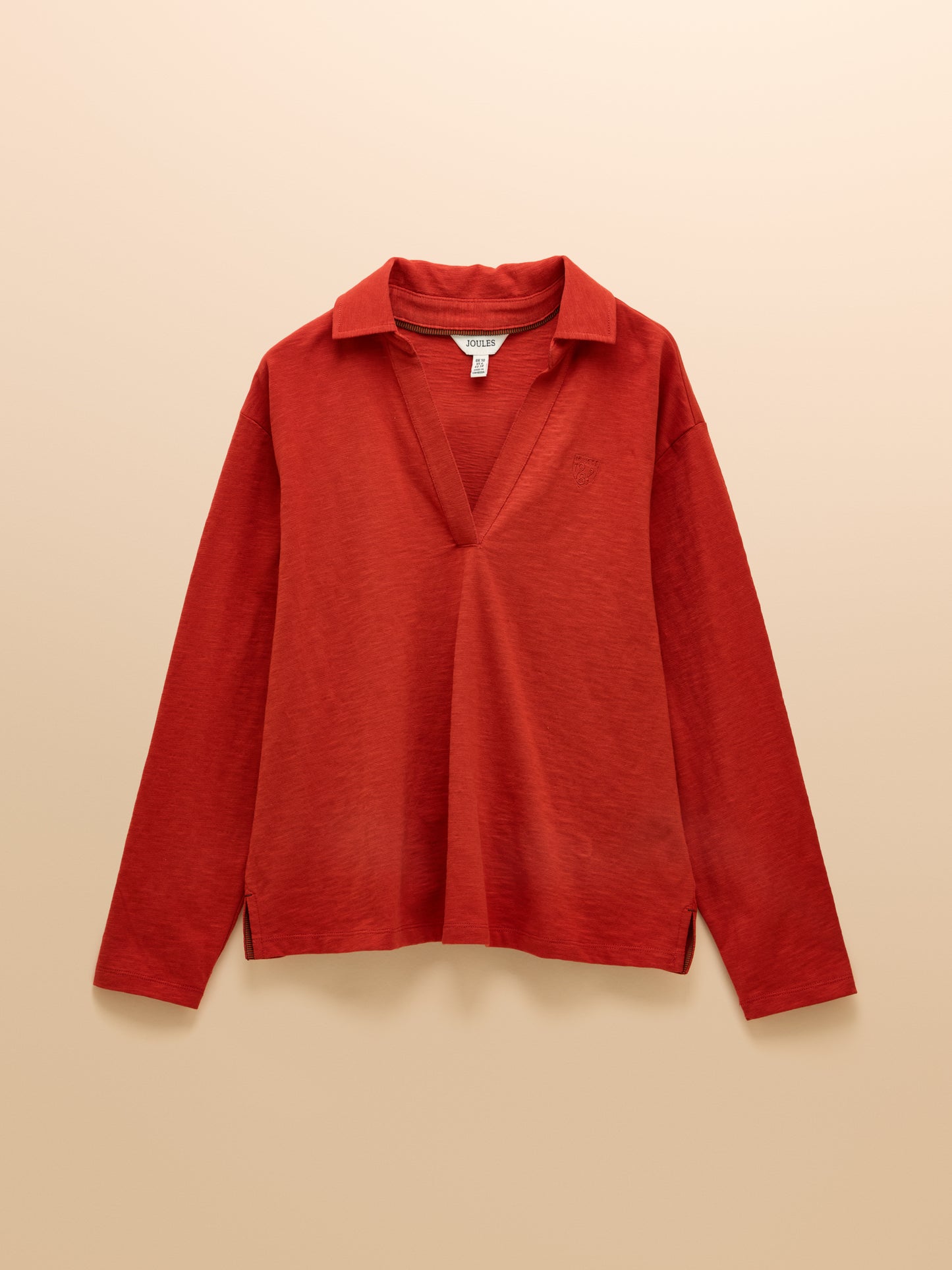 Joules Tallie Combed Cotton Slub Collared Top