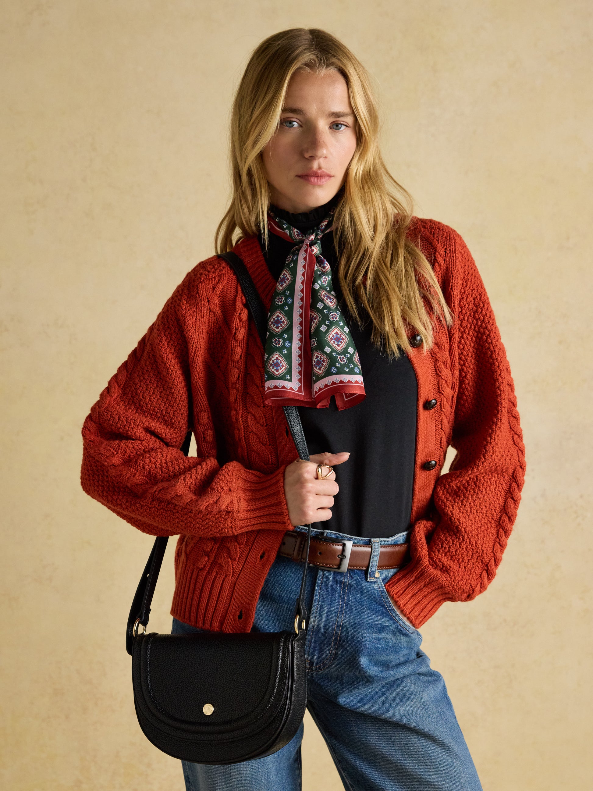 Joules Paloma Half Moon Cross Body Bag - Black