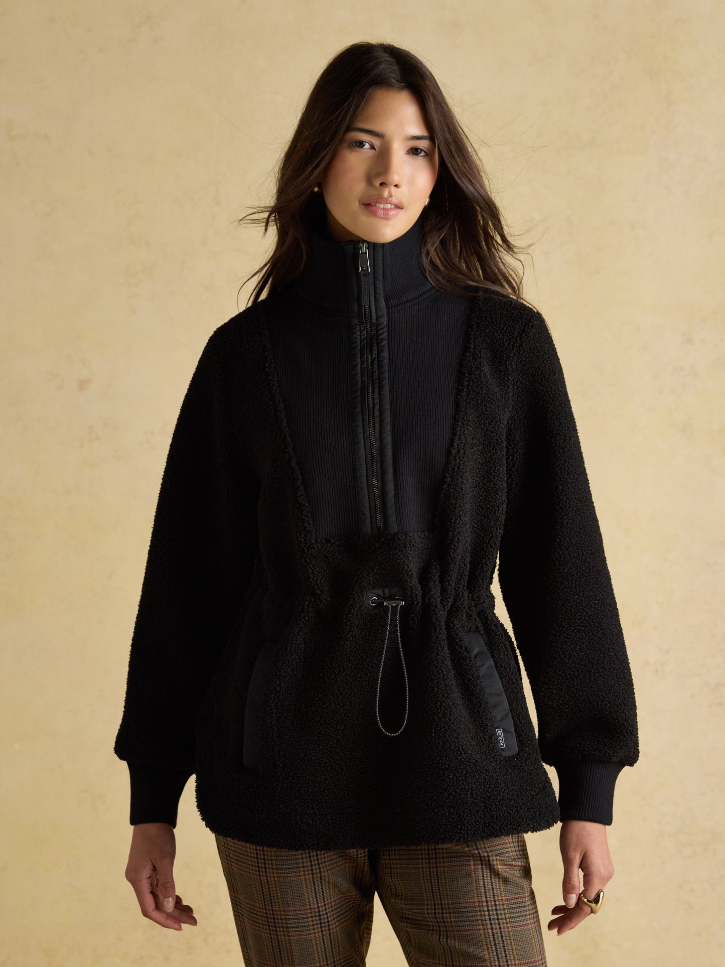 Joules Thurleston Borg Fleece in Black
