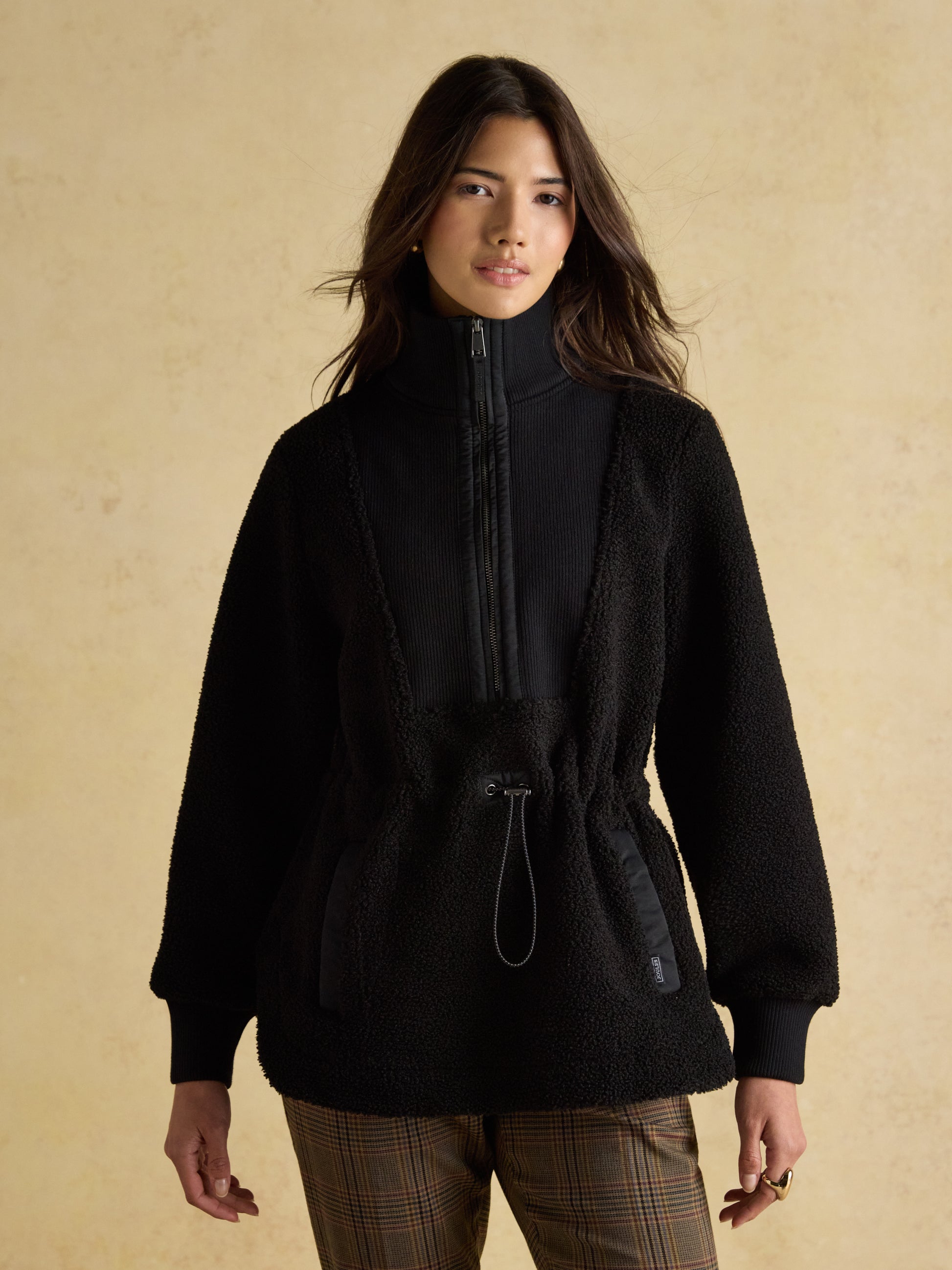 Joules Thurleston Borg Fleece in Black