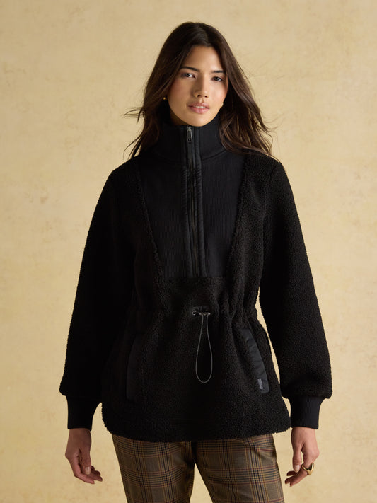 Joules Thurleston Borg Fleece in Black