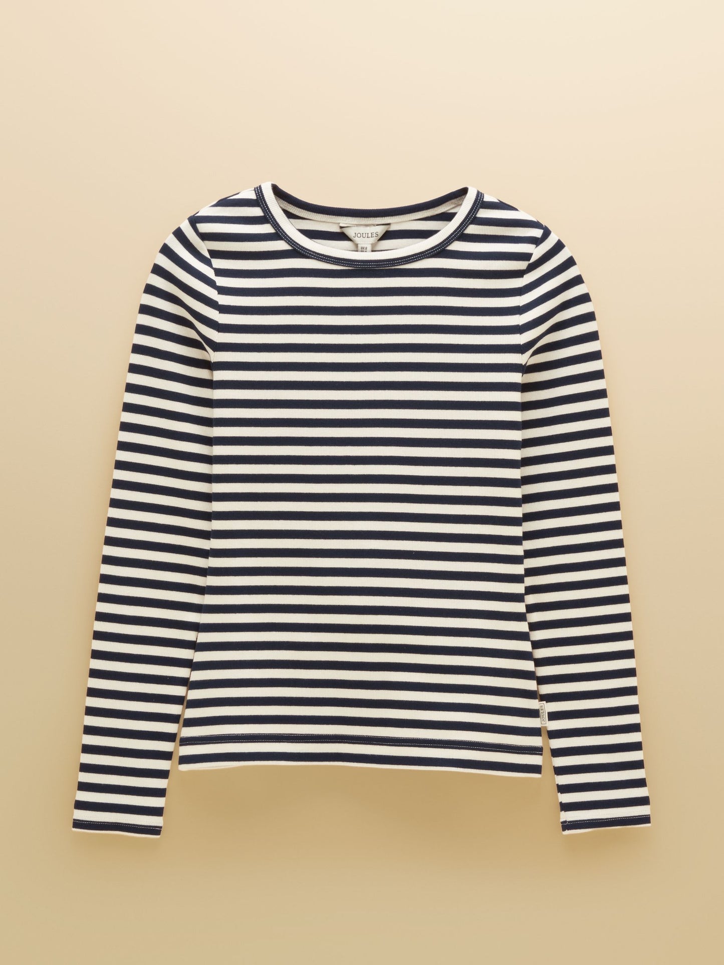 Joules Sophie Long Sleeve Ribbed Fitted Top