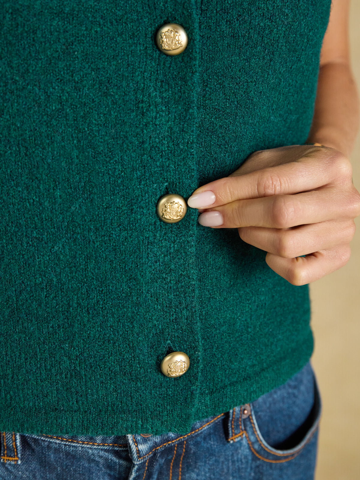 Joules Holly Button Through Knitted Vest