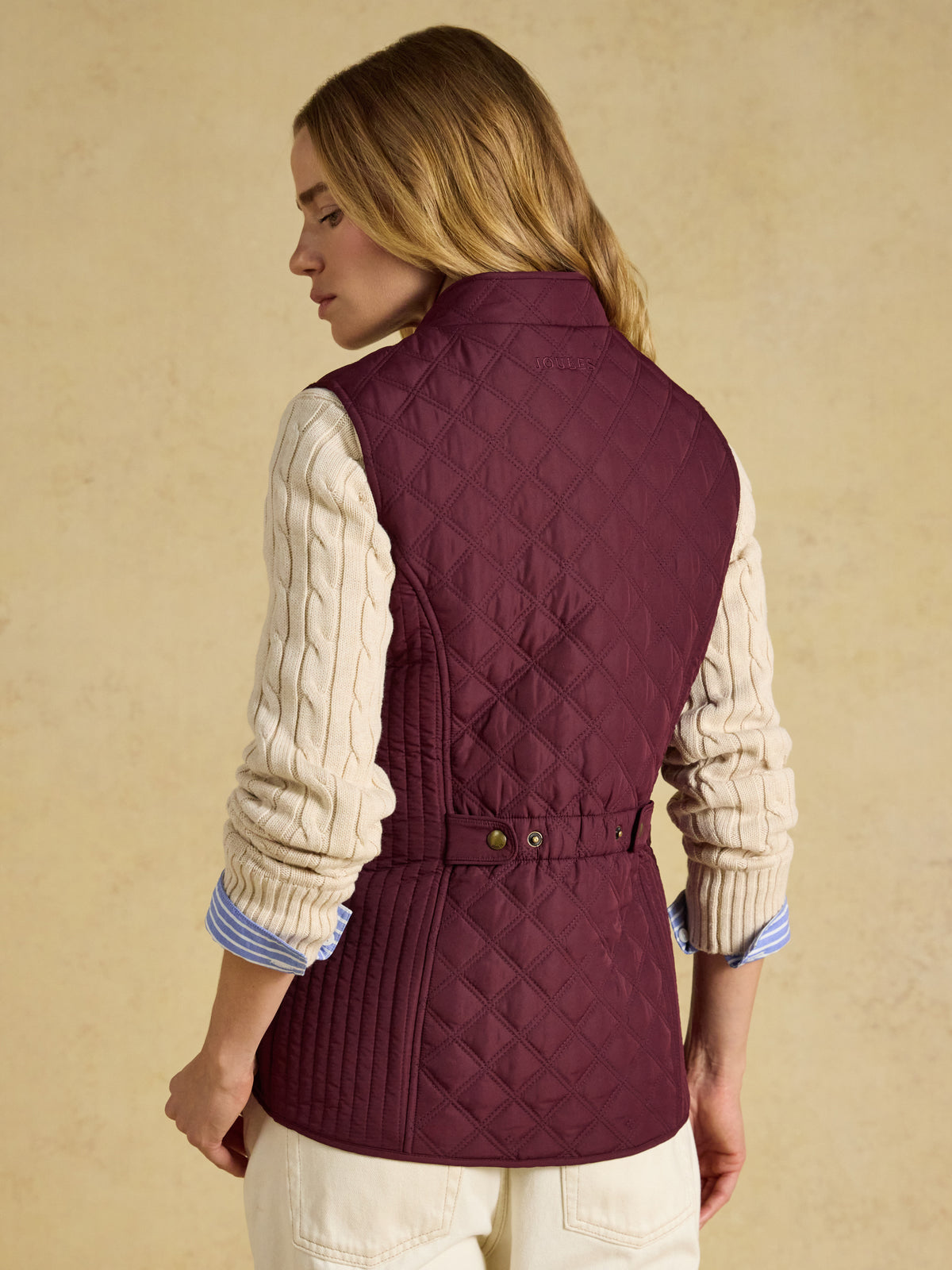Joules Minx Showerproof Diamond Quilted Gilet