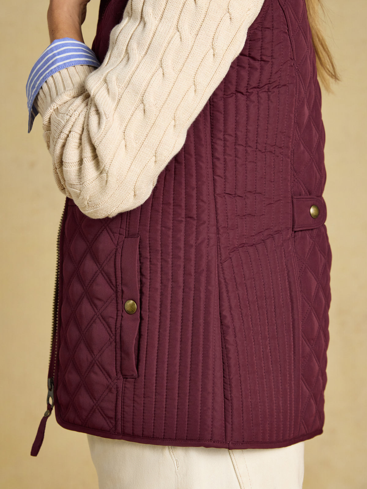 Joules Minx Showerproof Diamond Quilted Gilet