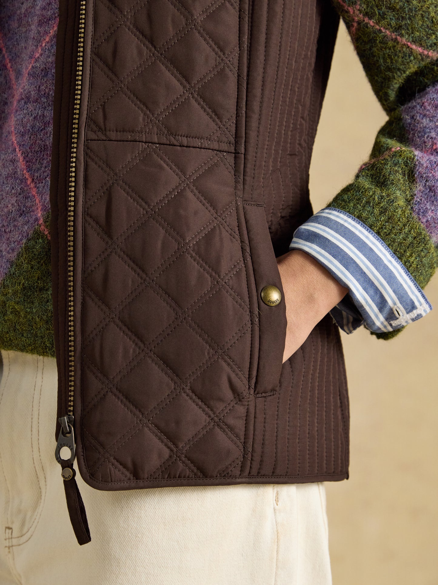 Joules Minx Showerproof Diamond Quilted Gilet