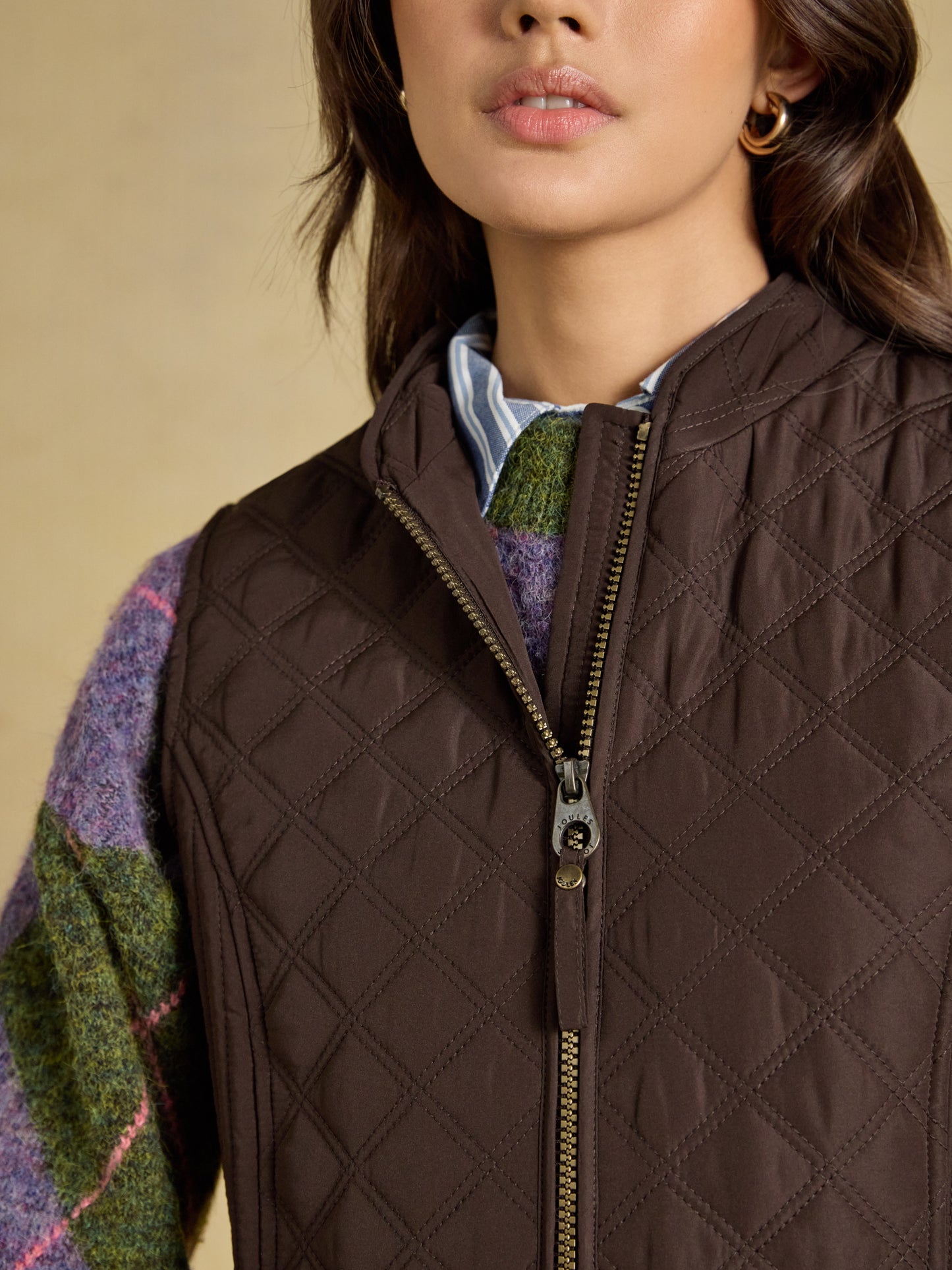 Joules Minx Showerproof Diamond Quilted Gilet