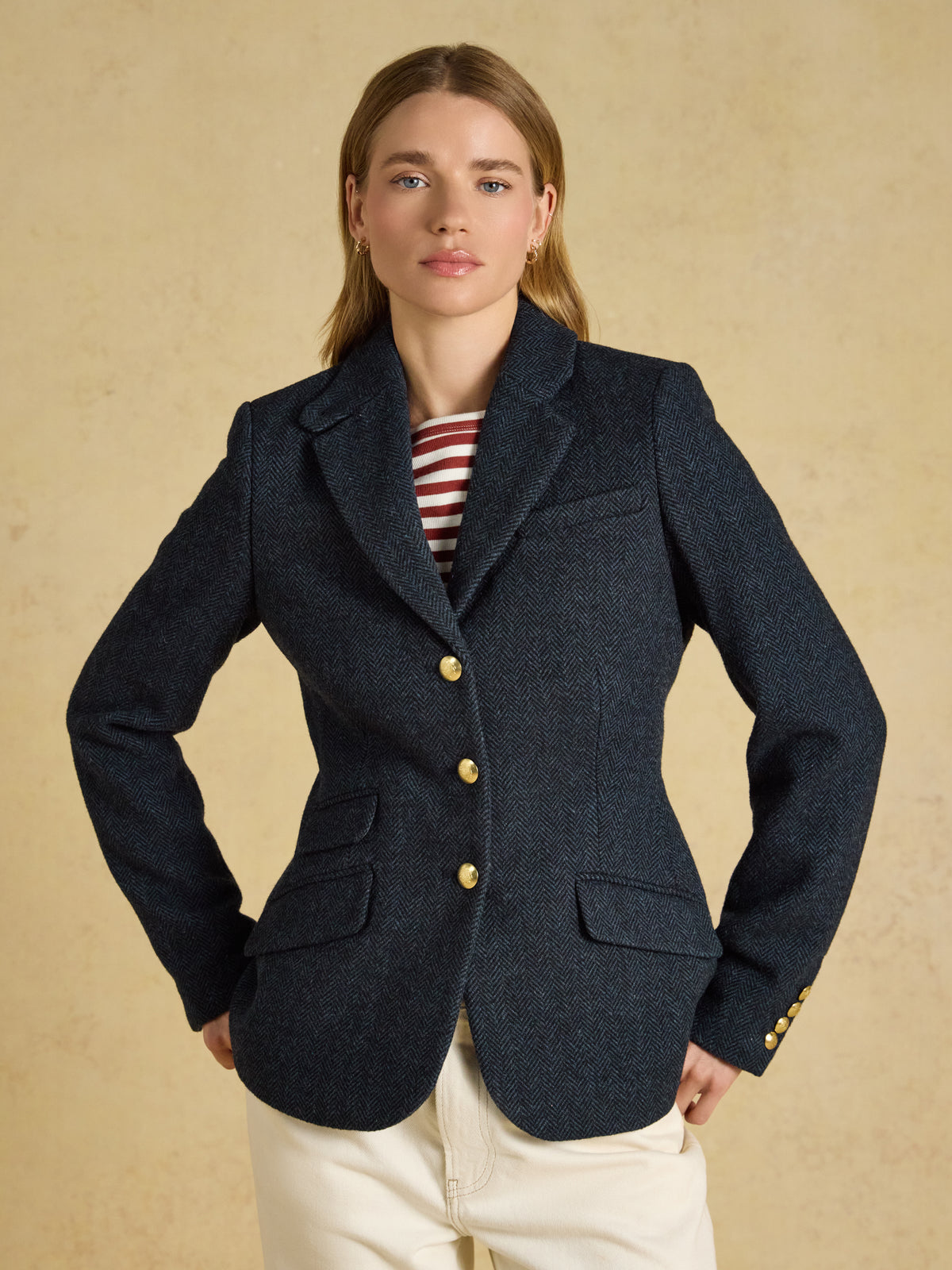 Joules Canterley Herringbone Tweed Blazer