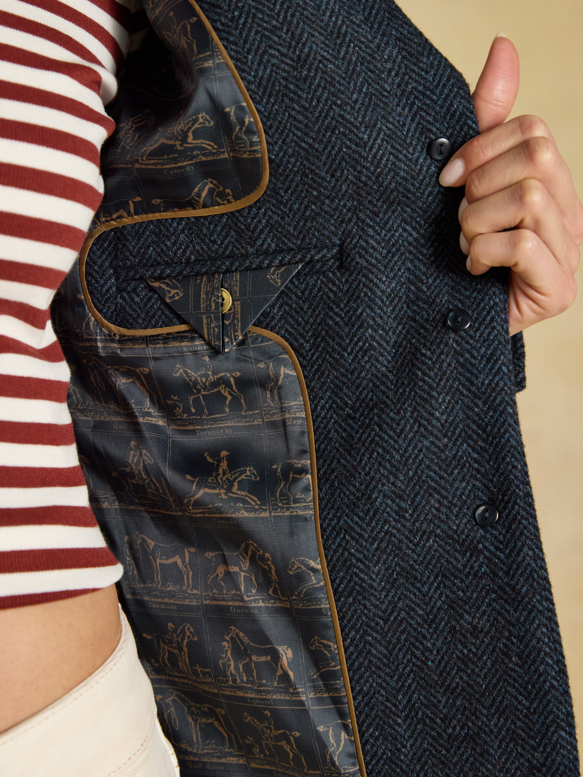 Joules Canterley Herringbone Tweed Blazer