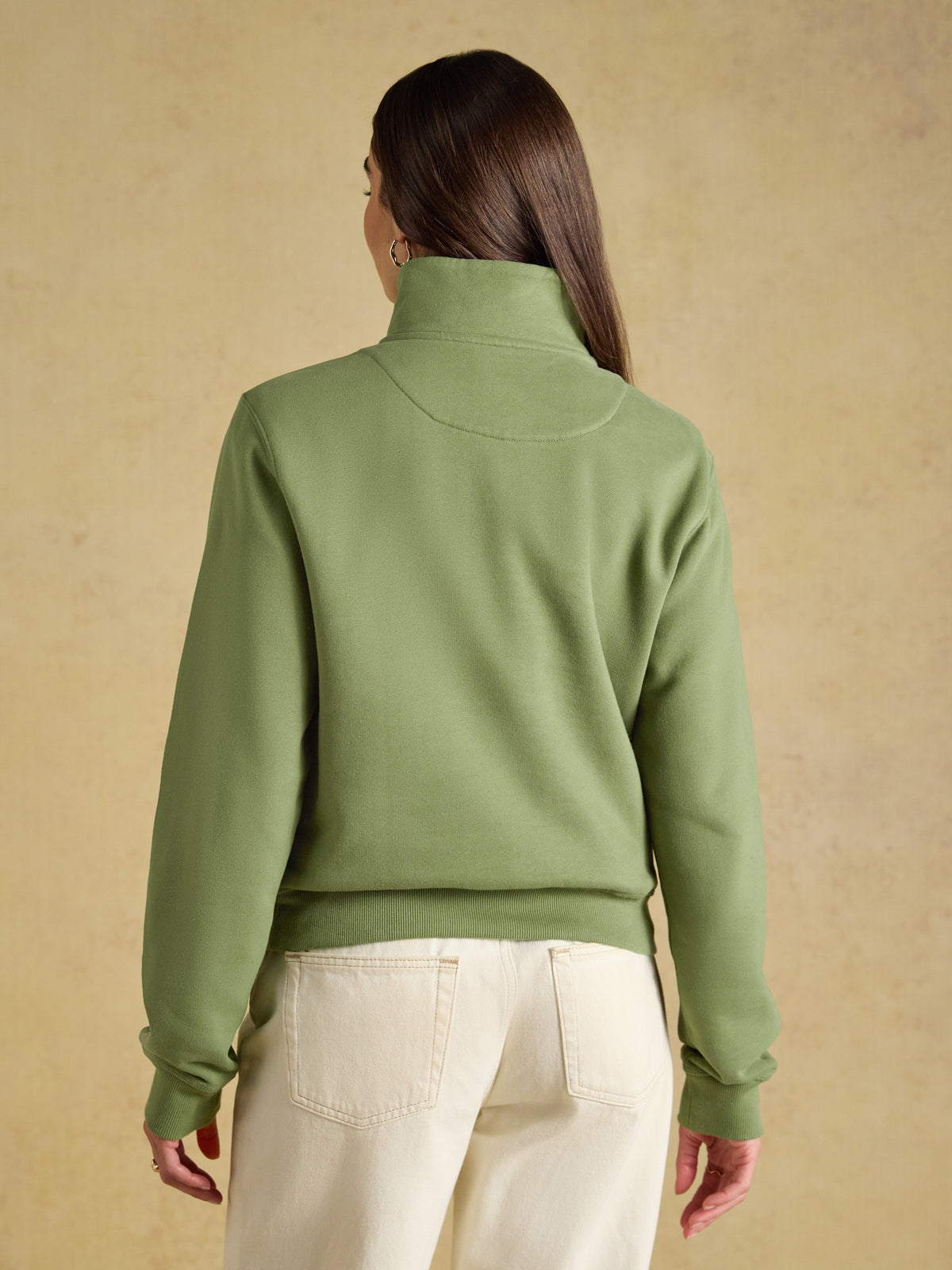 Joules Brushed Embroidered Quarter Zip Sweatshirt