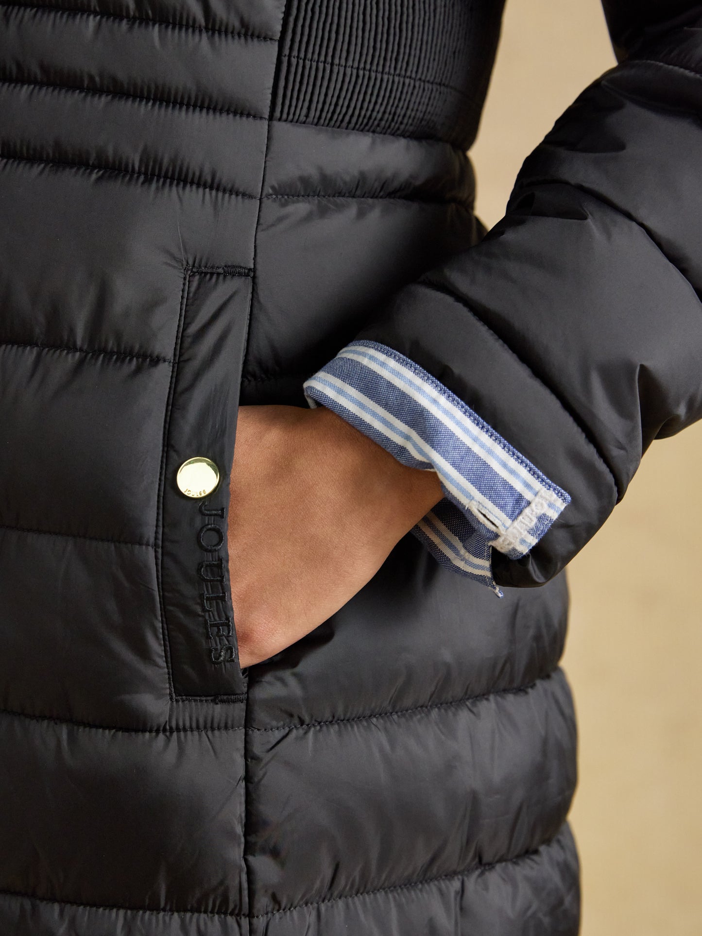 Joules Windborough Showerproof Longline Padded Coat with Hood