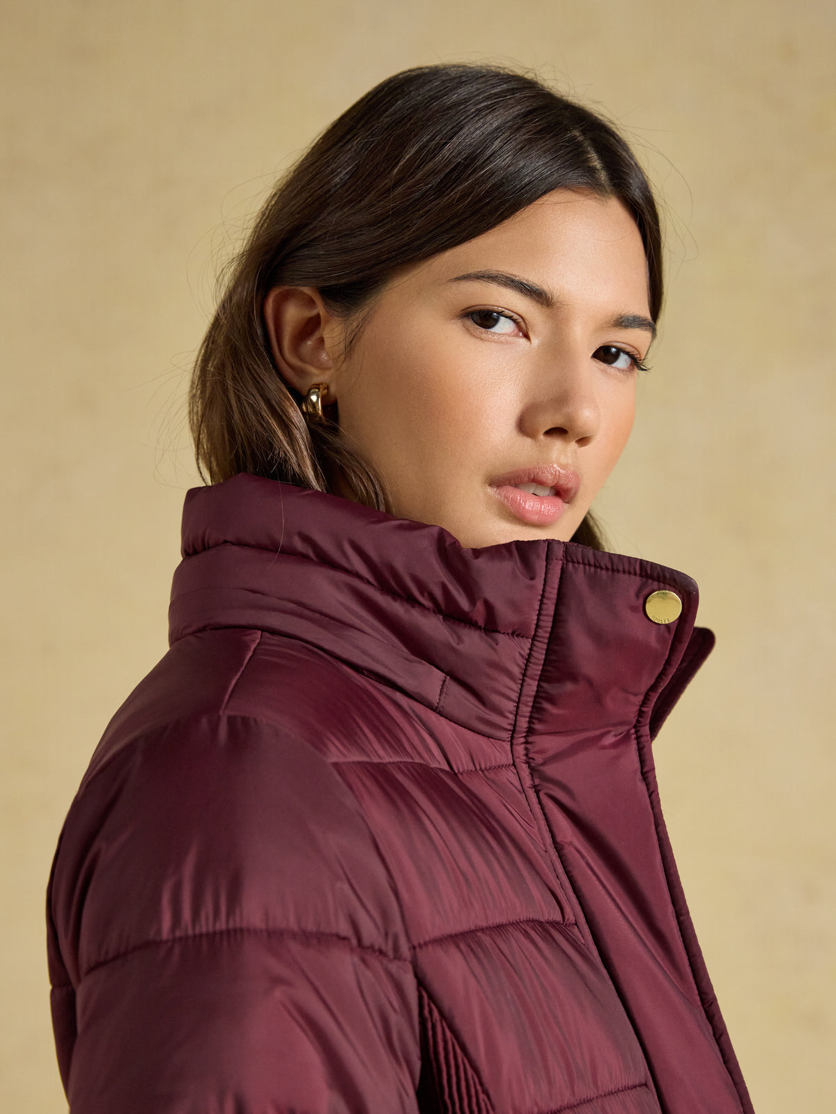 Joules Windborough Showerproof Longline Padded Coat with Hood