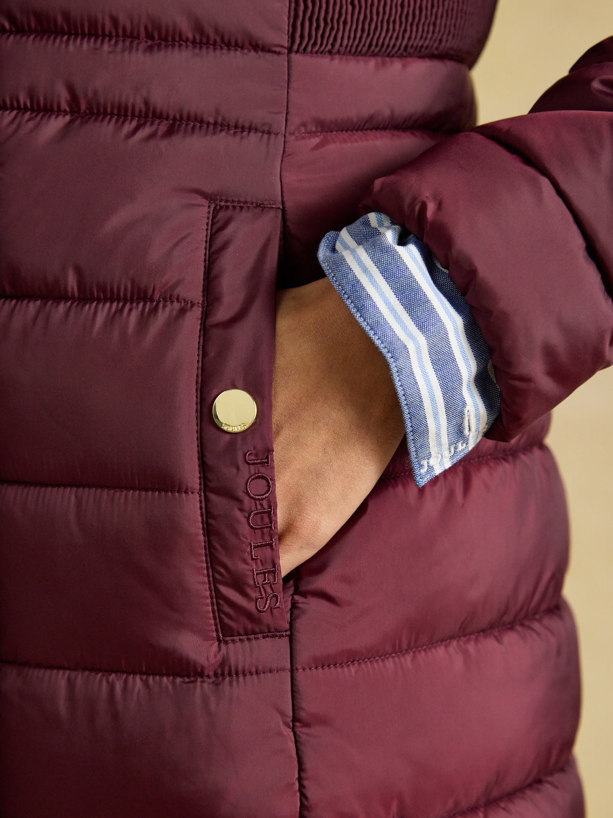 Joules Windborough Showerproof Longline Padded Coat with Hood