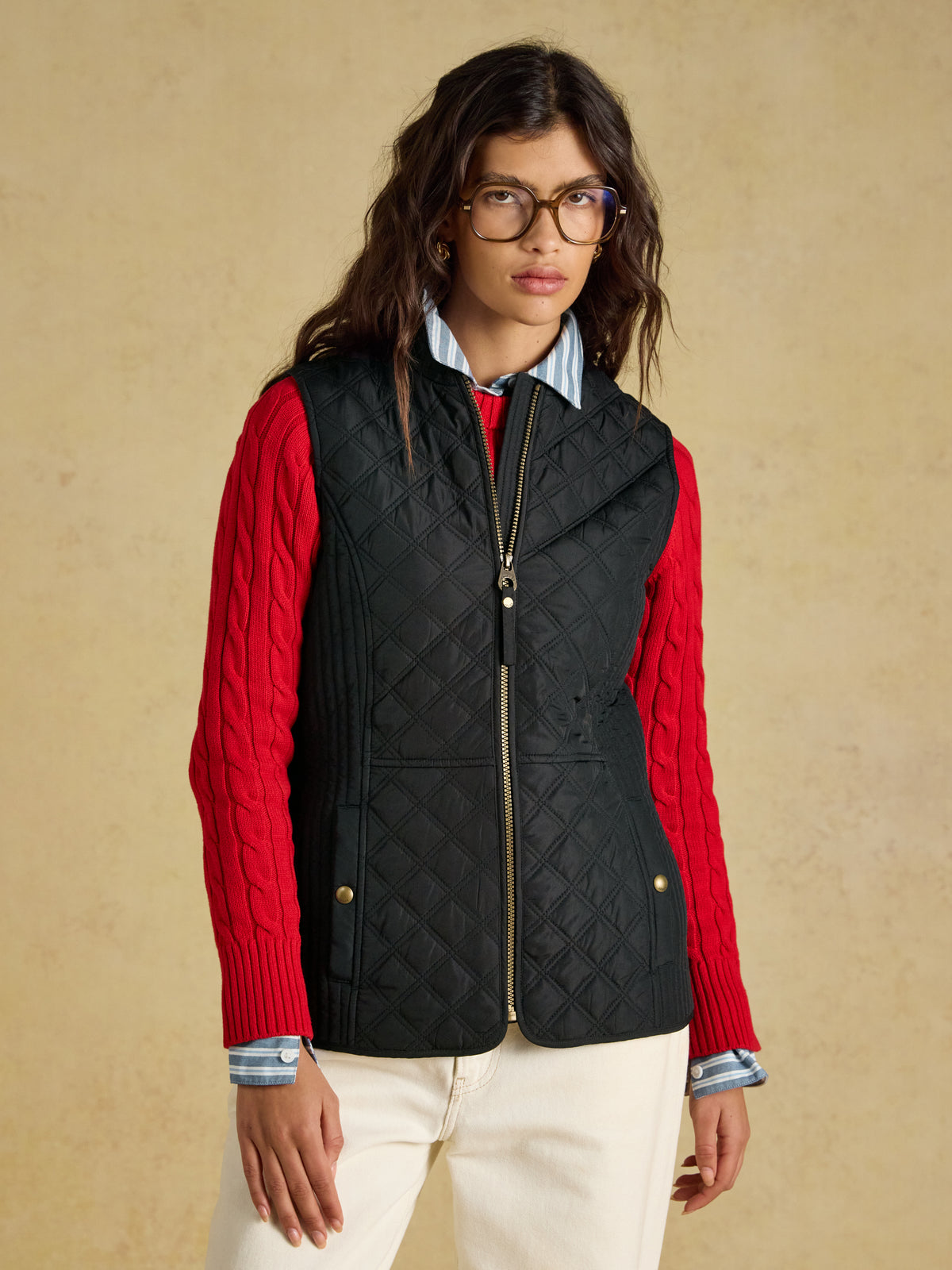 Joules Minx Showerproof Diamond Quilted Gilet