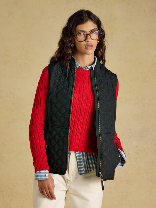 Joules Minx Showerproof Diamond Quilted Gilet