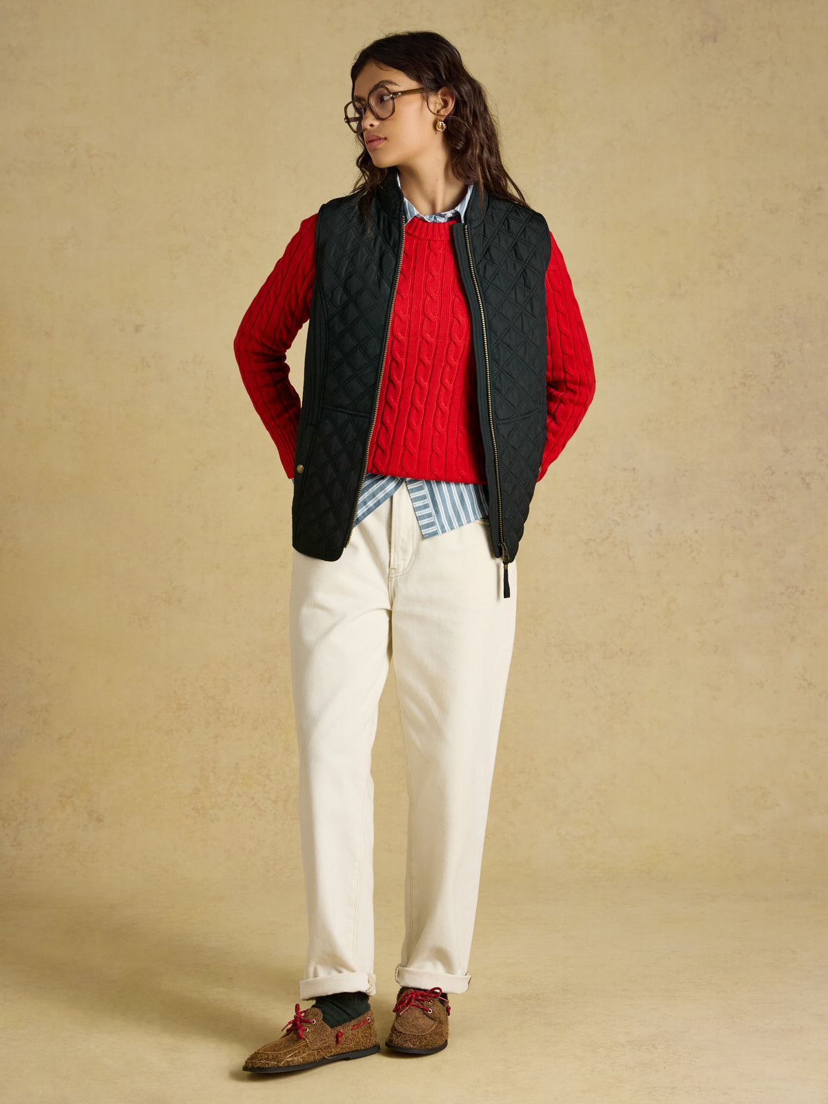 Joules Minx Showerproof Diamond Quilted Gilet