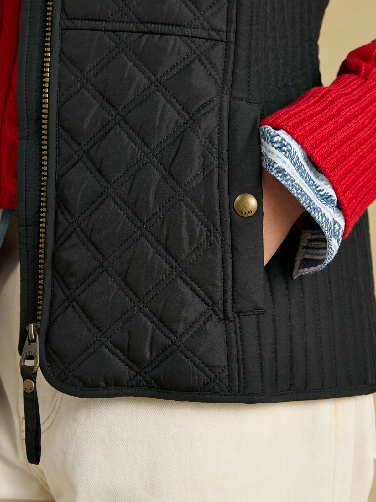 Joules Minx Showerproof Diamond Quilted Gilet