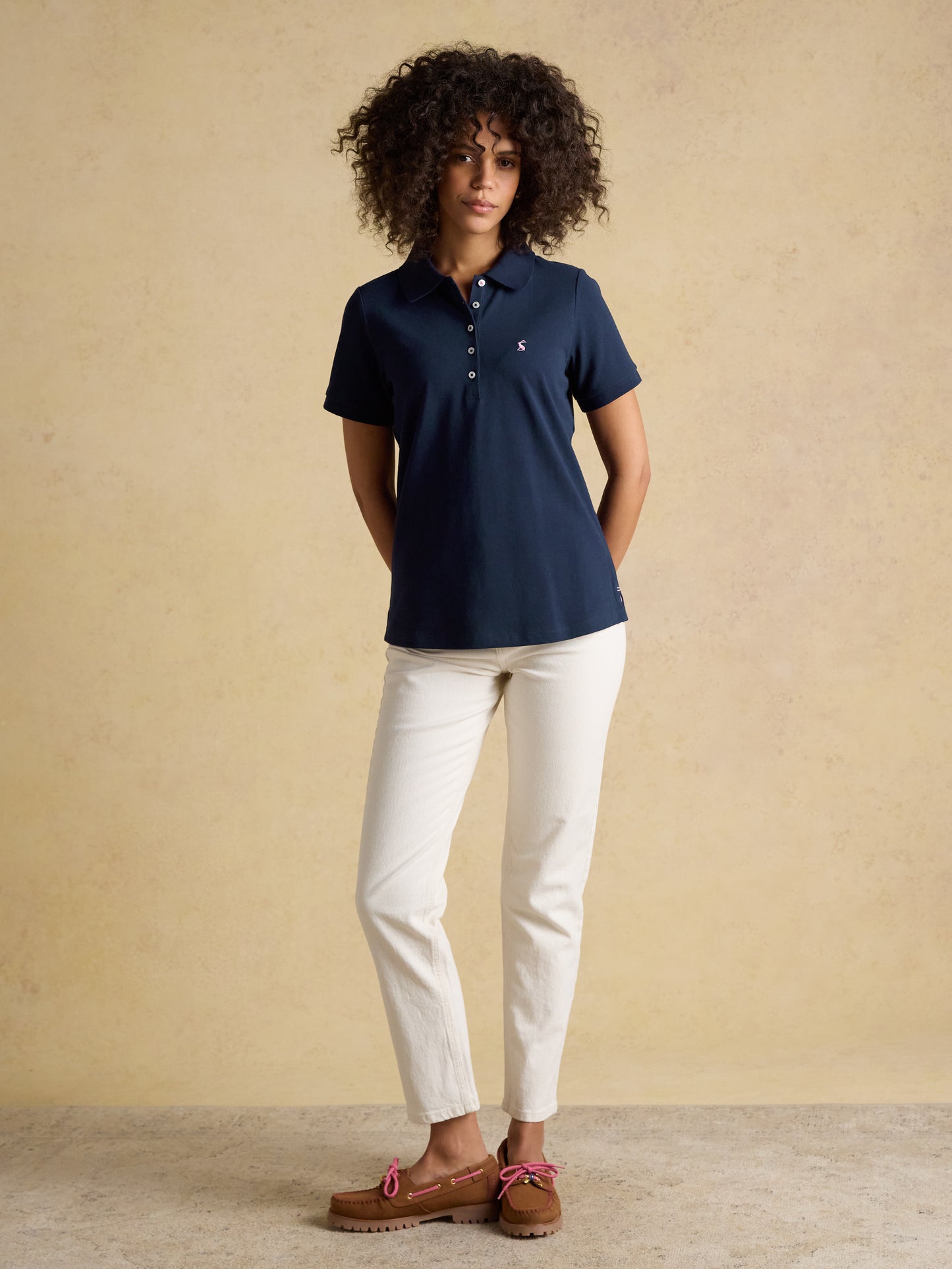 Joules Women's Woody Cotton Pique Short Sleeve Polo Shirt