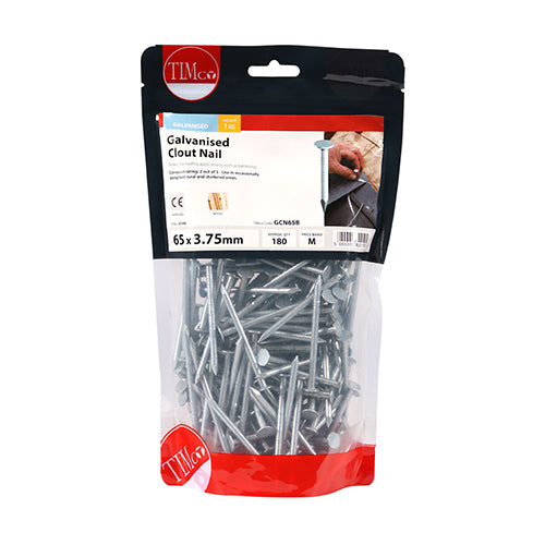 TIMco Galvinised Clout Nails 65mm