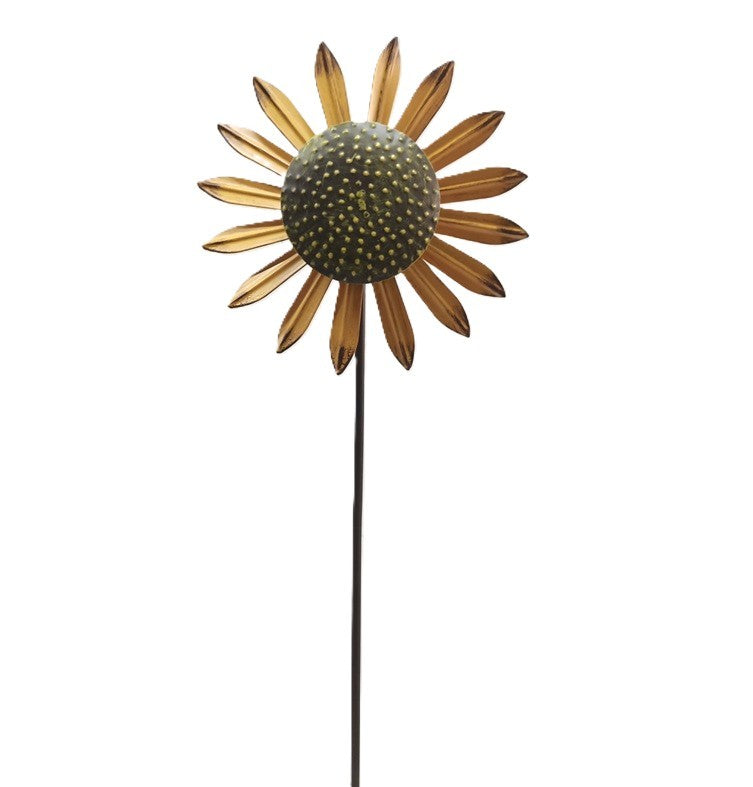Heaven Sends Metal Sunflower Windmill Stake