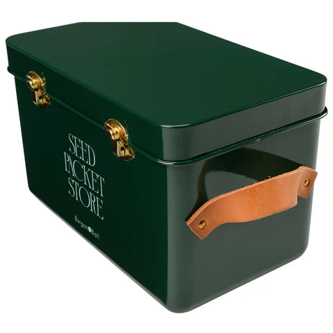 Burgon & Ball Heritage Collector Green Seed Packet Storage Tin