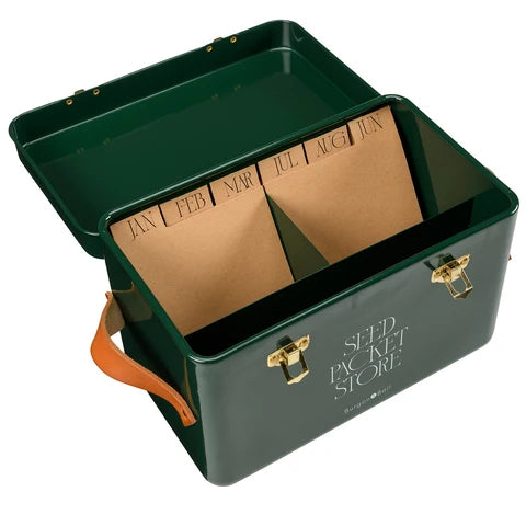 Burgon & Ball Heritage Collector Green Seed Packet Storage Tin