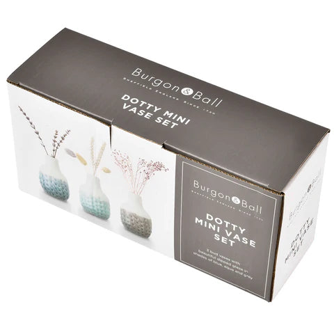Burgon & Ball Dotty Vase Trio