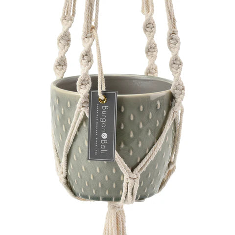 Burgon and Ball Macrame Hanger with Pot