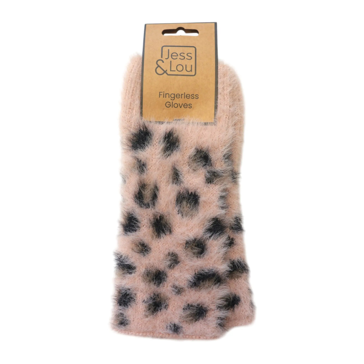 Jess & Lou Fluffy Knit Fingerless Gloves