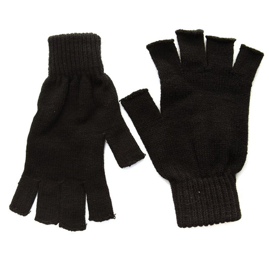 SSP Black Fingerless Gloves