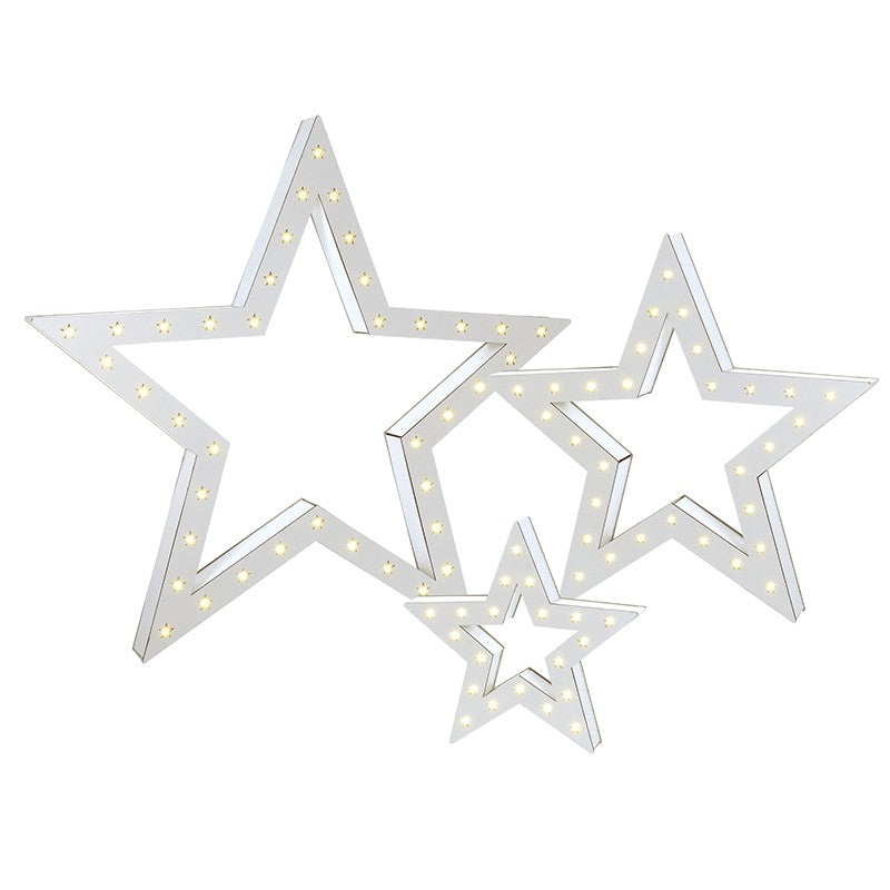 Heaven Sends White Light Up Star Christmas Decoration