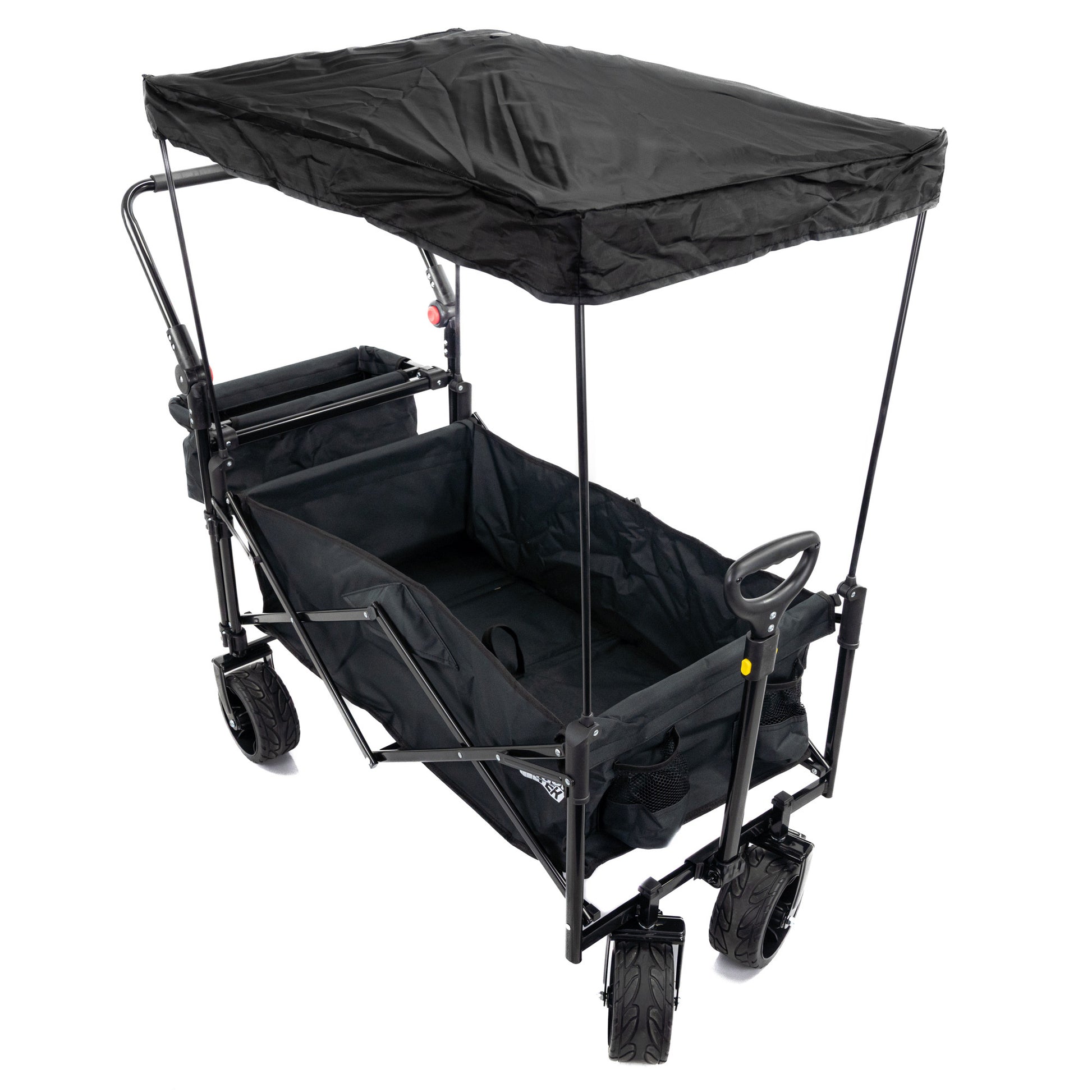GardenTek Festival Trolley On Wheels Canopy And Side Box 90kg Load 120L Capacity GTW330