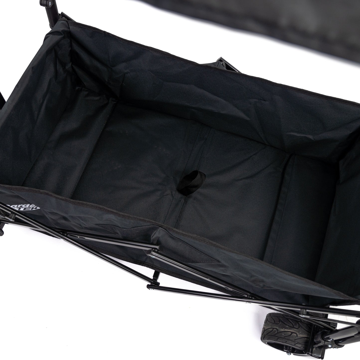 GardenTek Festival Trolley On Wheels Canopy And Side Box 90kg Load 120L Capacity GTW330