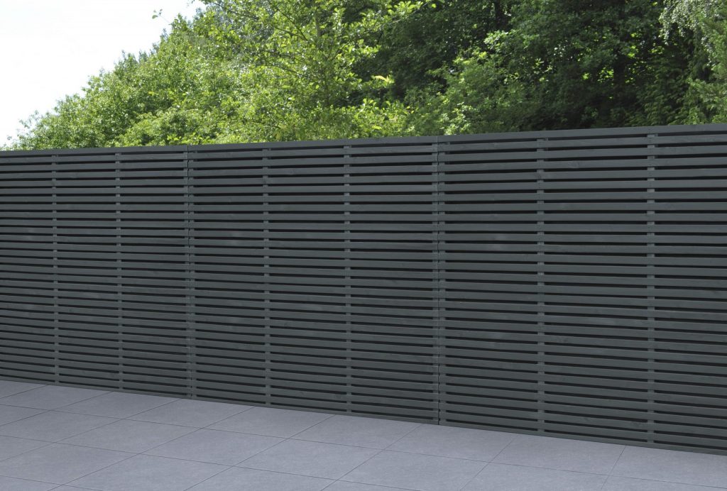 Forest Garden Contemporary Double Slatted Fence Panel