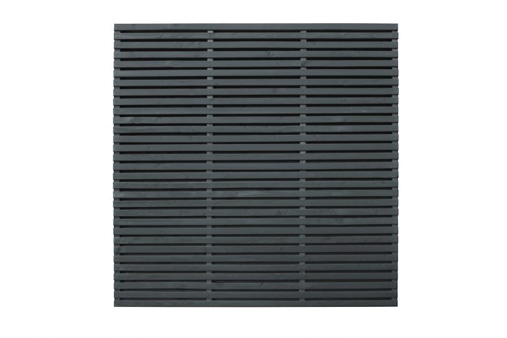 Forest Garden Contemporary Double Slatted Fence Panel
