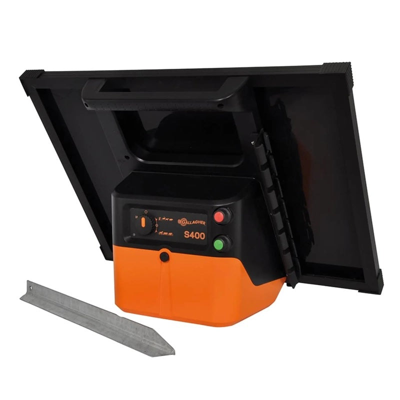 Gallagher S400 Solar Energiser with 2 Batteries (4.0J - Solar)