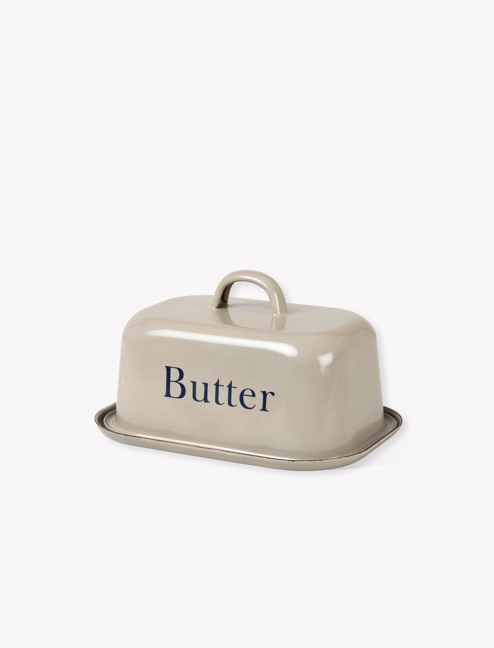 Garden Trading Enamel Butter Dish With Lid Truffle