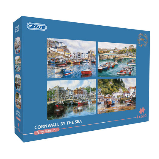 Gibsons Cornwall By The Sea 4 x 500 Piece Jigsaw