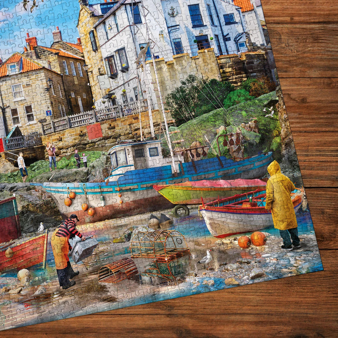 Gibsons Fishermen at Robin Hood's Bay 1000 Piece Jigsaw Puzzle