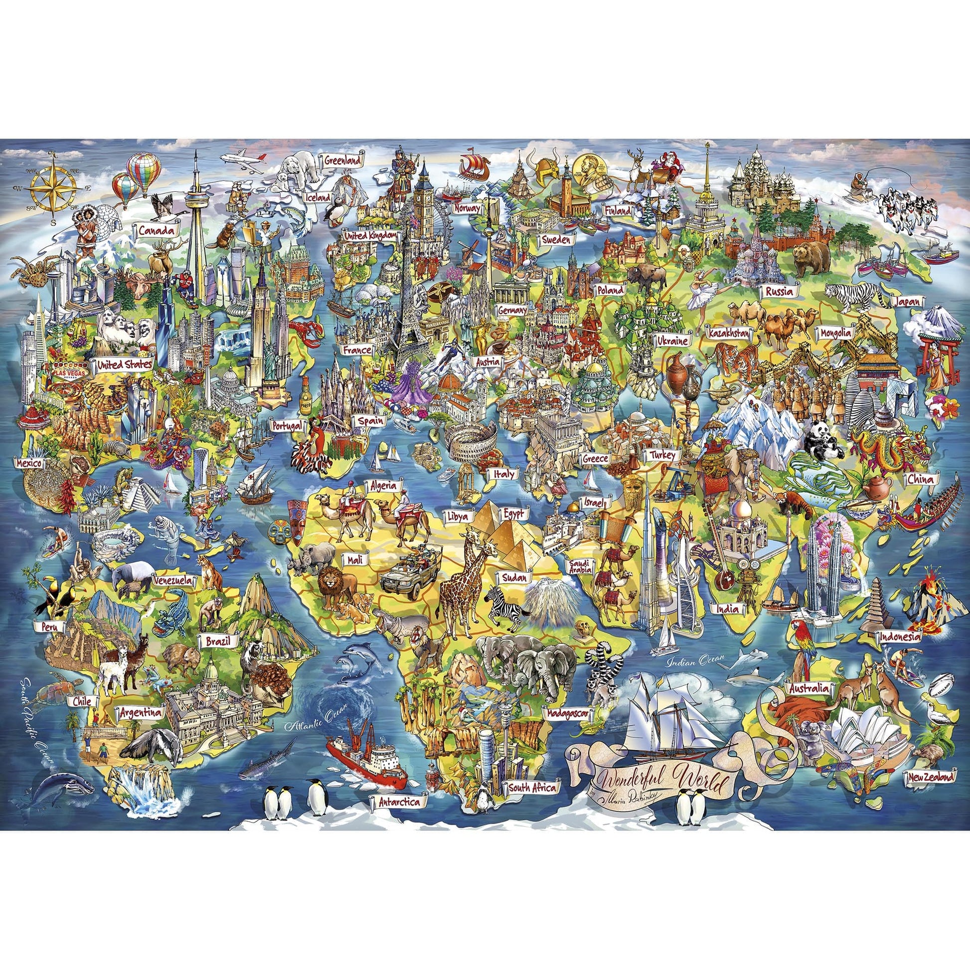 Gibsons Wonderful World 1000 Piece Jigsaw