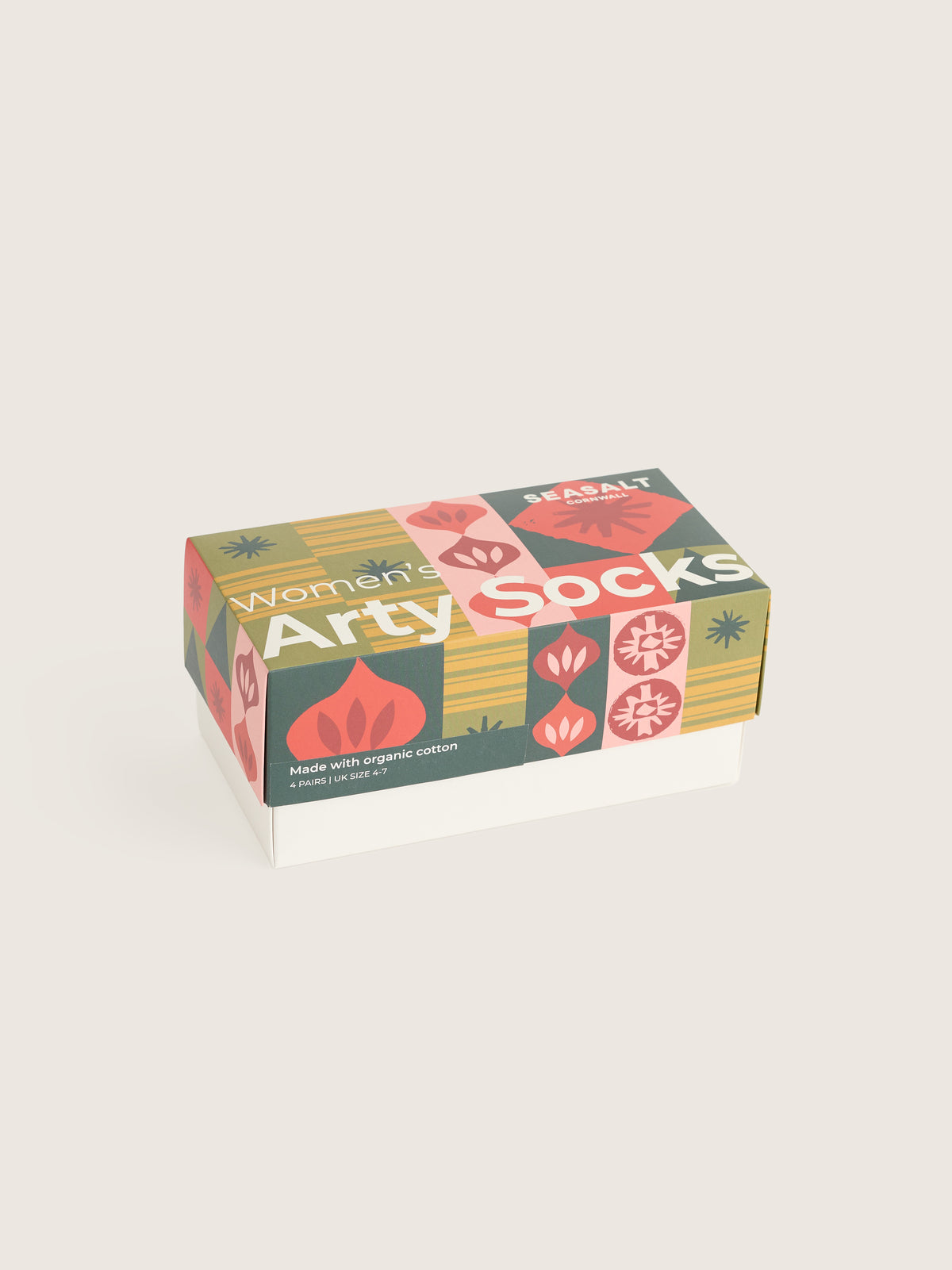 Seasalt Gift Box of 4 Women’s Arty Geometric Socks