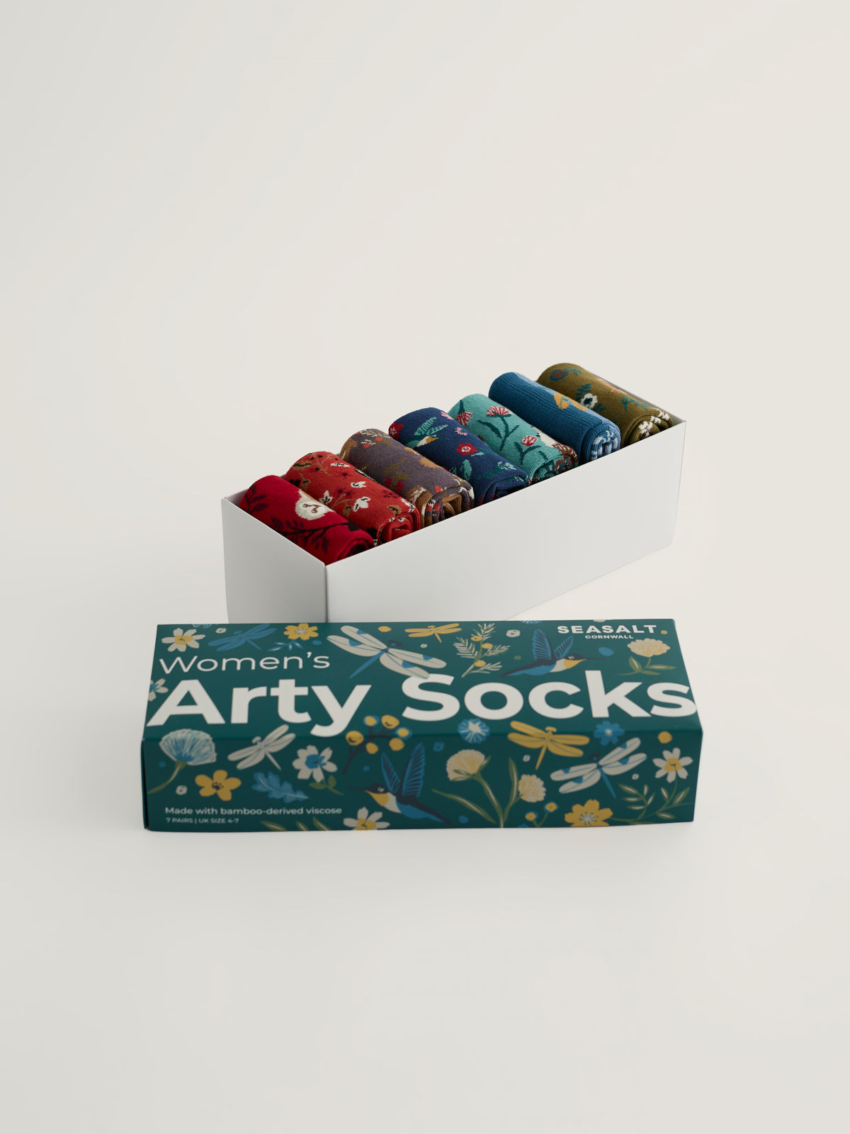 Seasalt Gift Box of 7 Women's Wildlife Sailor Socks