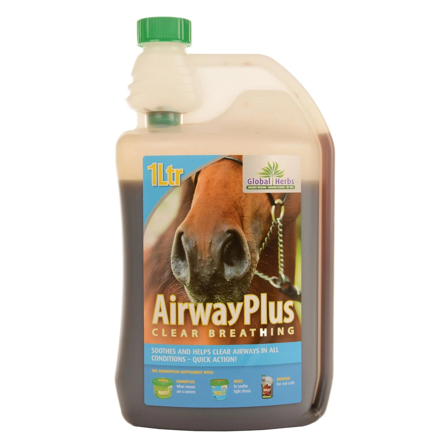 Global Herbs AirwayPlus Liquid Equine Respiratory Supplement