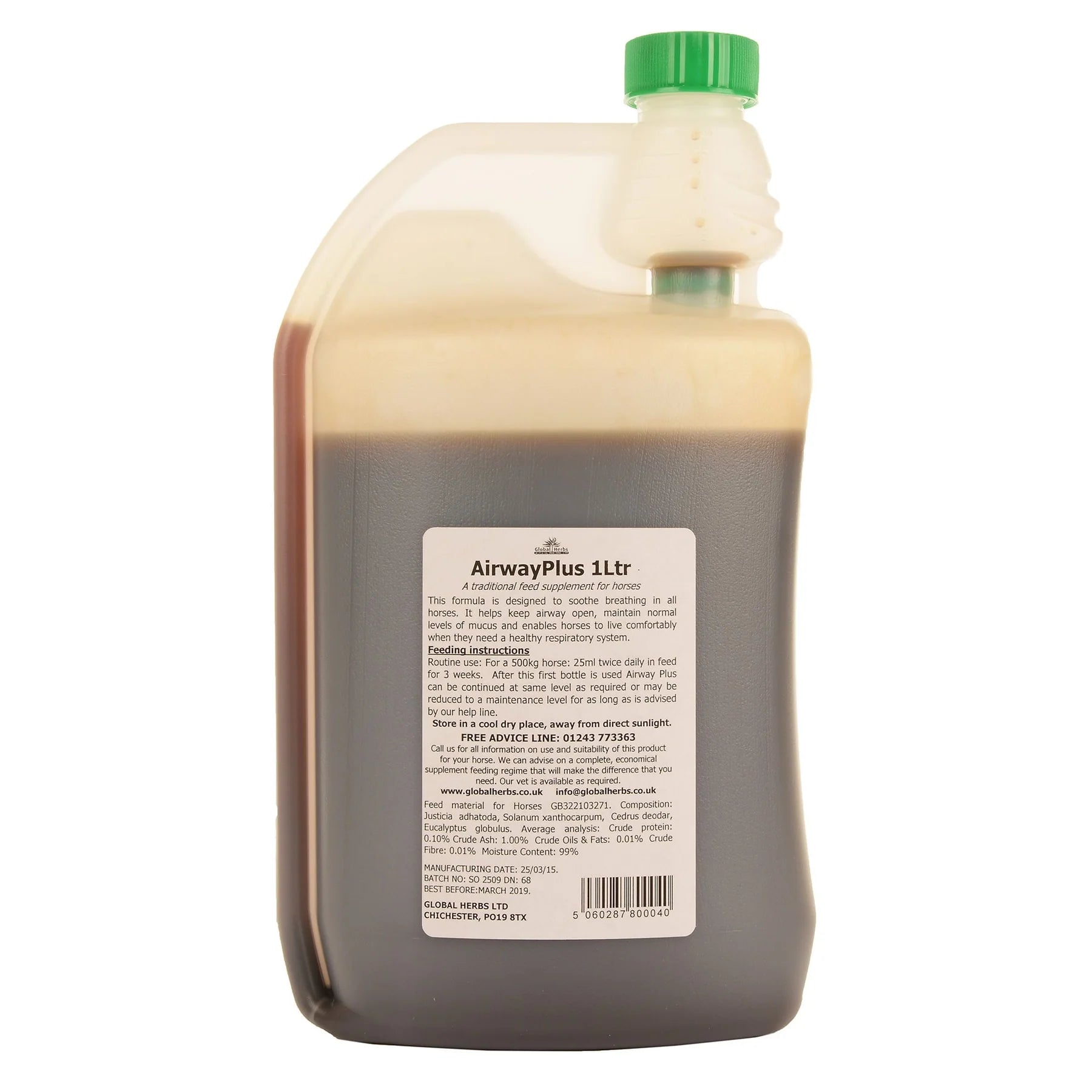 Global Herbs AirwayPlus Liquid Equine Respiratory Supplement