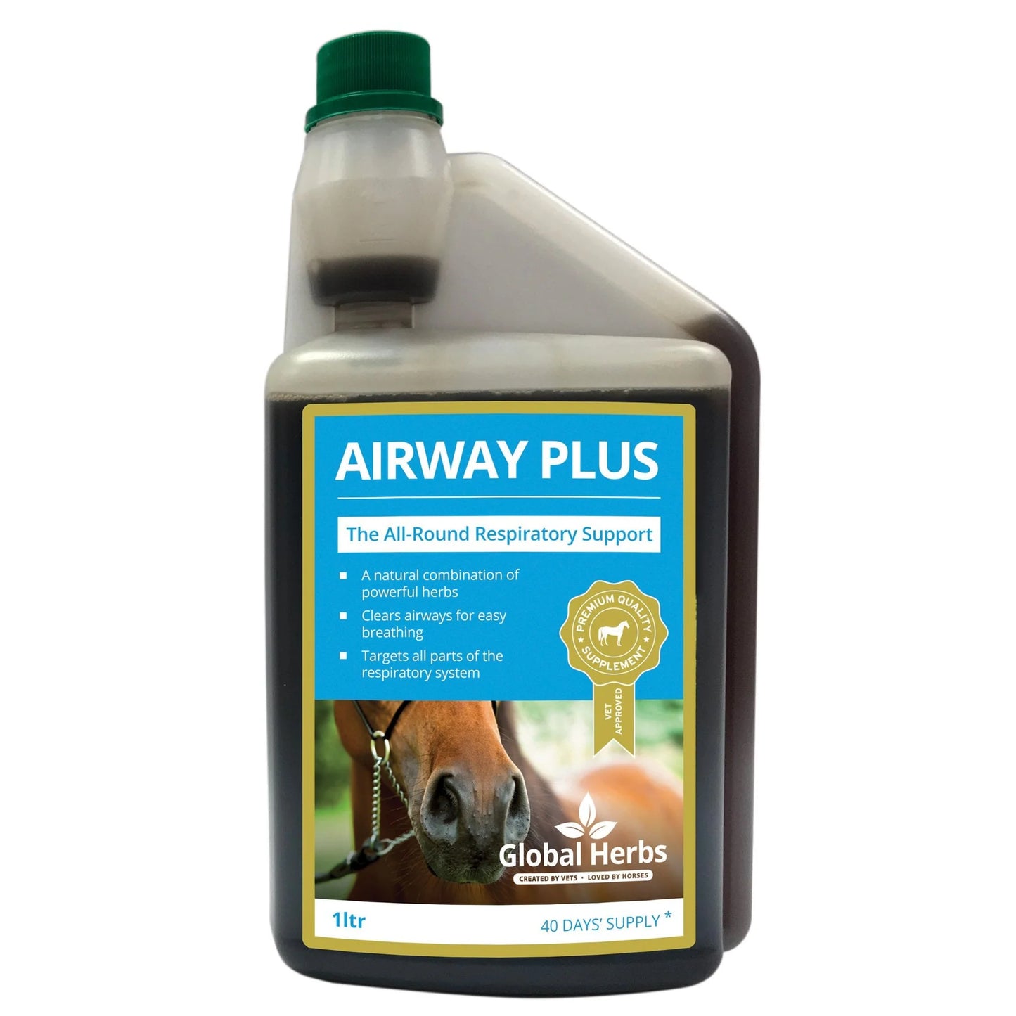 Global Herbs AirwayPlus Liquid Equine Respiratory Supplement