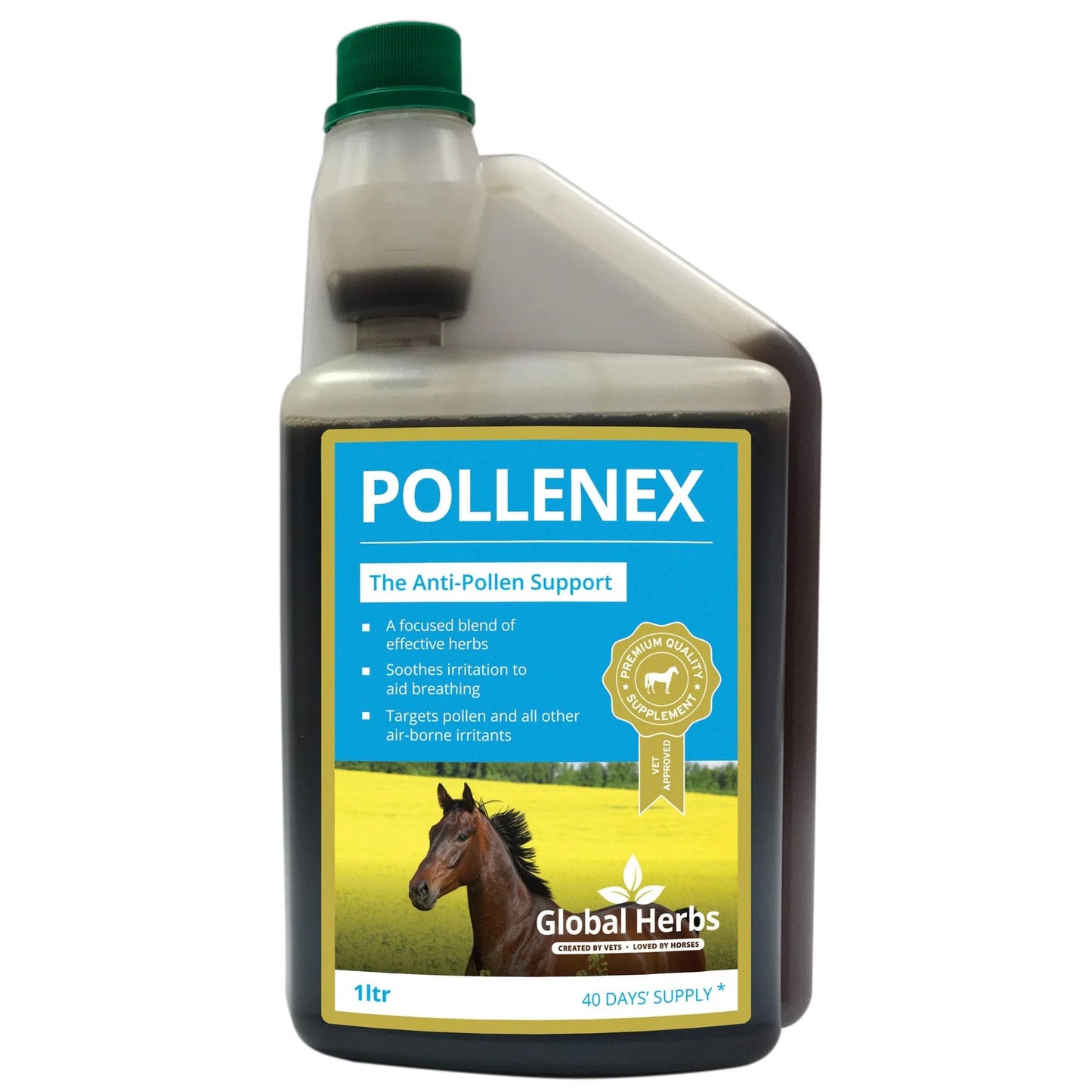Global Herbs PolleneX Liquid Syrup Equine Respiratory Supplement